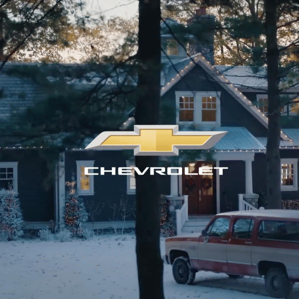Chevy’s “Memory Lane” celebrates what matters most during this season- family. Photo by still frame video Memory Lane | Chevrolet Holiday Commercial 2025