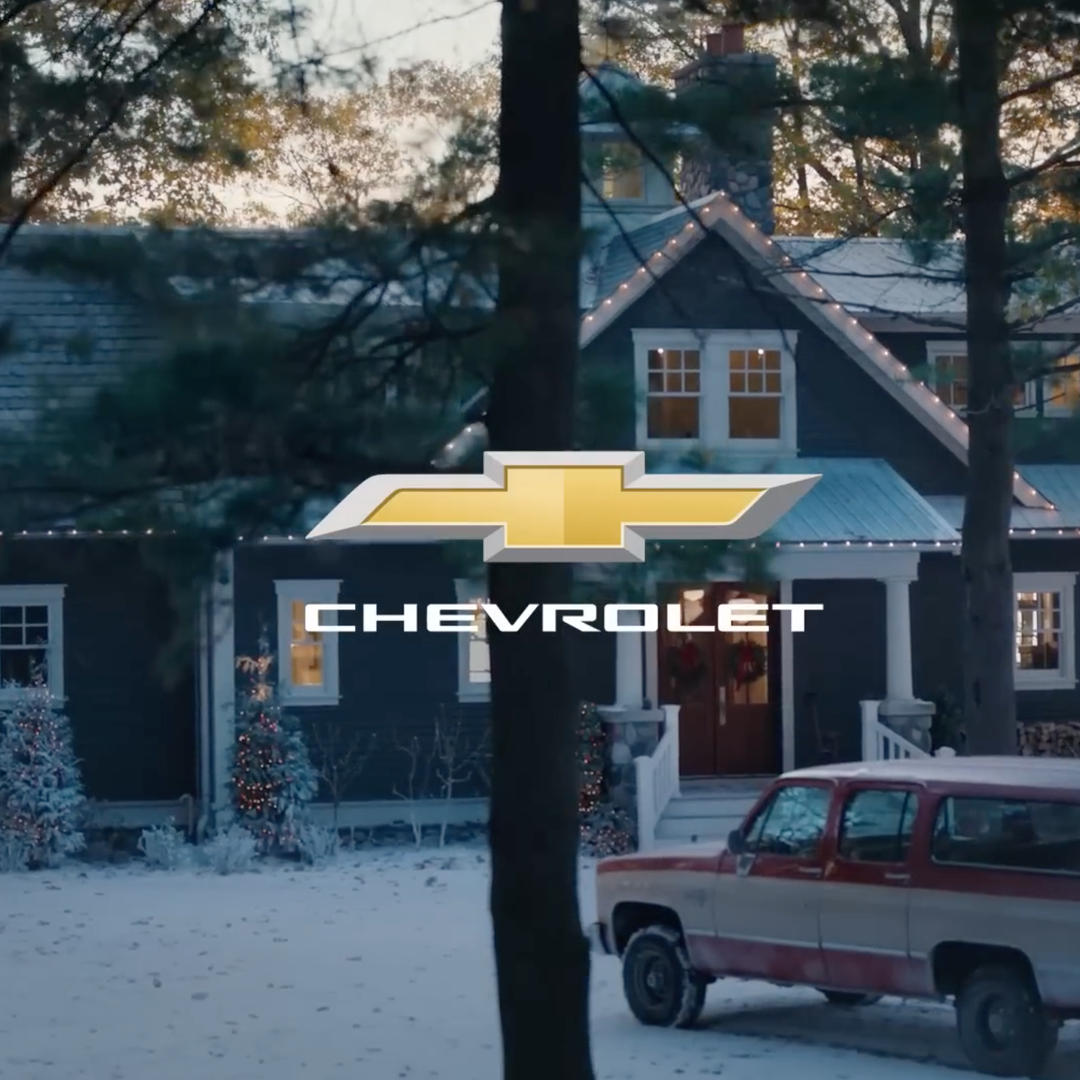 Chevy’s “Memory Lane” celebrates what matters most during this season- family. Photo by still frame video Memory Lane | Chevrolet Holiday Commercial 2025