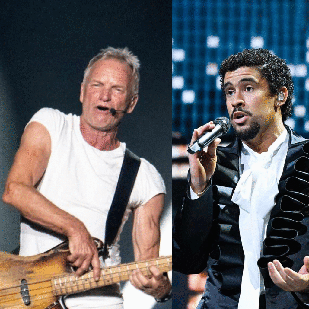 Sting will light up the pre-Superbowl LX party and Bad Bunny will do so at halftime.Photo By Lisa Lake:Getty - Todd Owyoung:Peacock via Getty