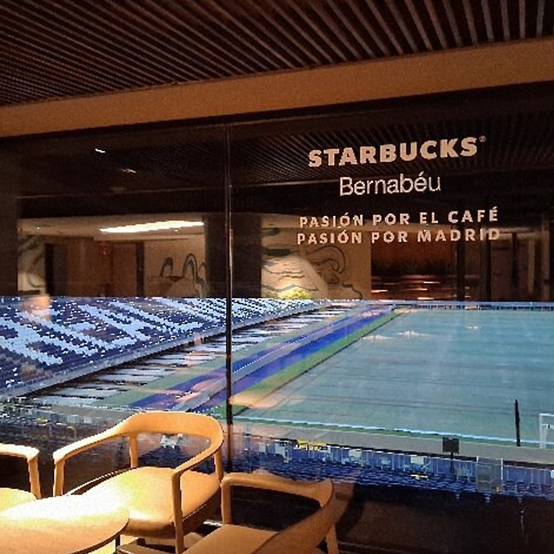 Starbucks at the Bernabéu, coffee and football share the same essence- passion. Creditos Starbucks