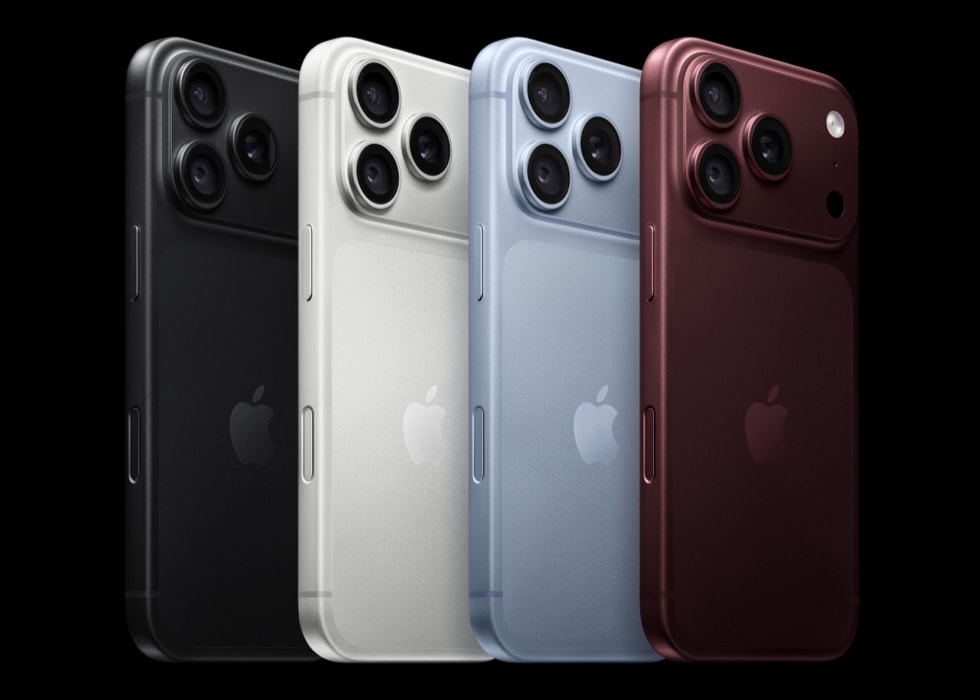 iPhone 18 Pro will be available in four elegant finishes: black, silver, glacier, and burgundy. Taken from Apple website.